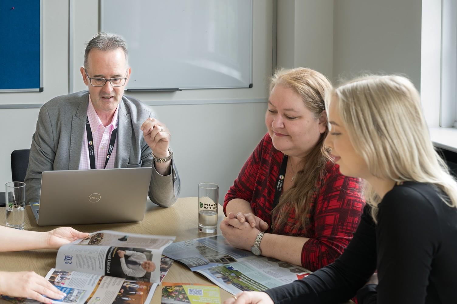 Some of the comms team